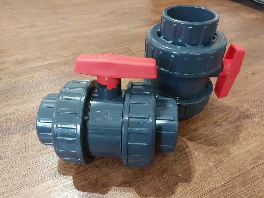 AK PVC Double Union Ball Valves - AK Valves Ltd