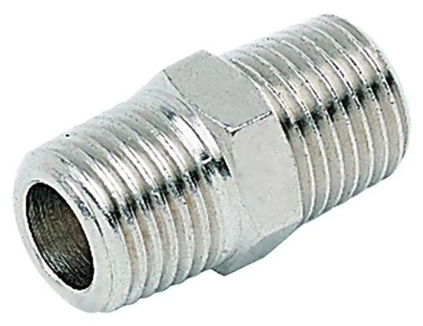 Aignep 2000 Male x Male BSPT Adaptor Brass Nickel Plated - AK Valves Ltd