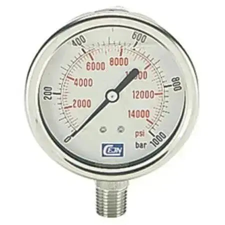 Cejn 63mm Dial Pressure Gauge Bottom Entry 0 - 1000 Bar/0 - 14500 psi - AK Valves Ltd