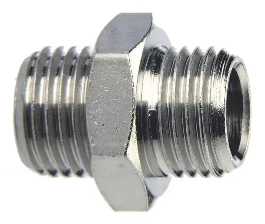 1/2" BSPP EQUAL MALE NIPPLE CAMOZZI 2501 - 1/2 BRASS - AK Valves Ltd