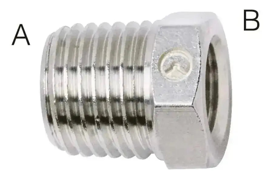 1/2" BSPT MALE X 1/4" BSP FEM RED BUSH BRASS PLATED - AK Valves Ltd