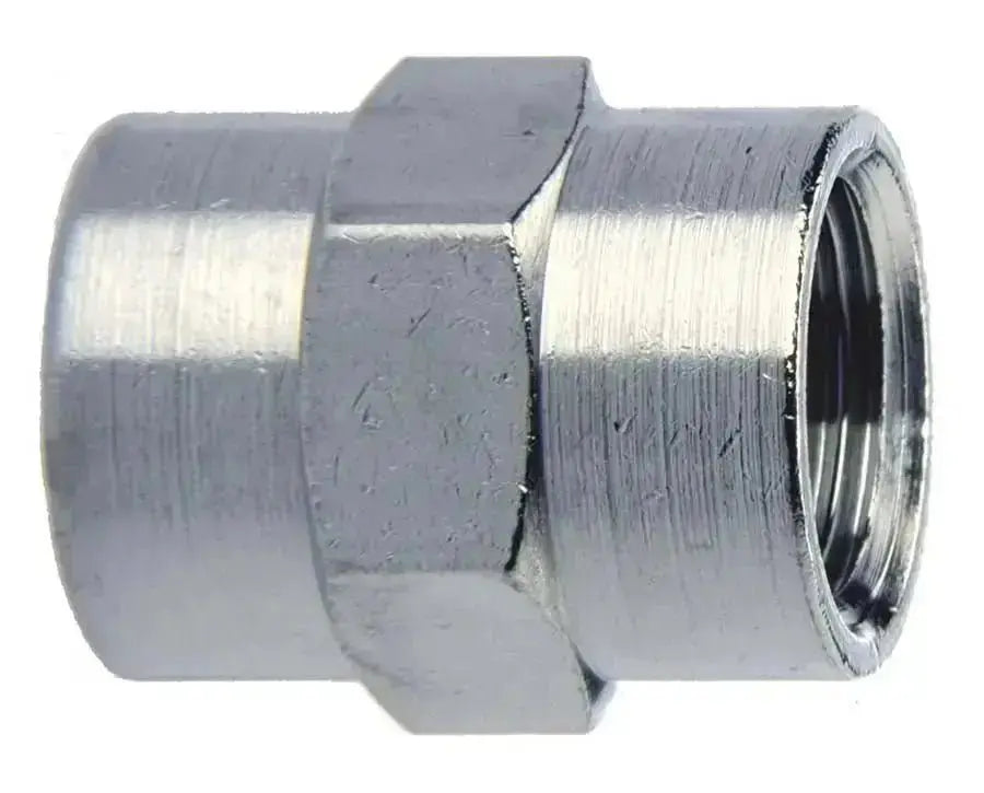 1/4" BSPP EQUAL FEMALE SOCKET CAMOZZI 2543 - 1/4 BRASS - AK Valves Ltd