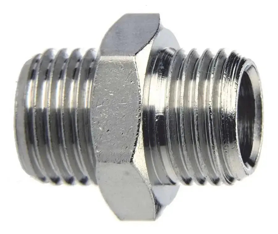 1/4" BSPP EQUAL MALE NIPPLE CAMOZZI 2501 - 1/4 BRASS - AK Valves Ltd