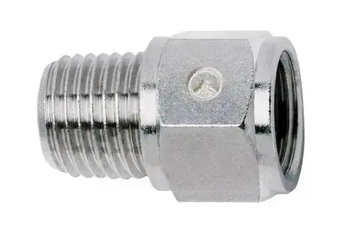 1/4" BSPT MALE X 1/2" BSPP FEM EXTENDED CONNECTOR PLATED - AK Valves Ltd