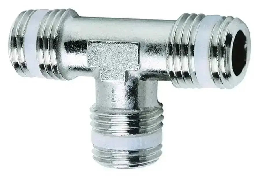 1/4" BSPT THREAD BRASS MALE EQUAL TEE - AK Valves Ltd