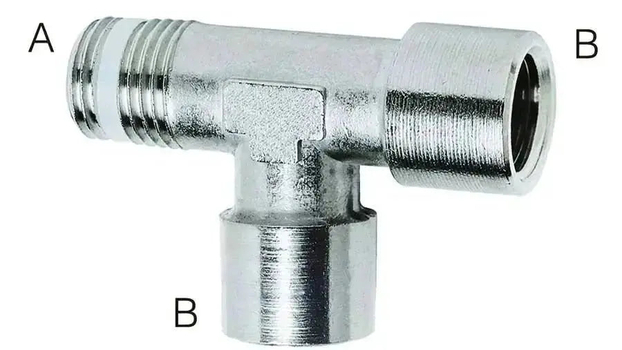 1/4" BSPT X 1/4" BSP THREAD BRASS MALE OFF SET/FEMALE TEE - AK Valves Ltd