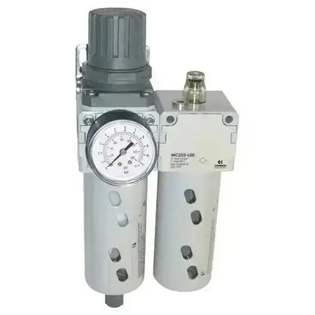 1/4" CAMOZZI MC FILT/REG LUB WITH GAUGE AND BRACKET - AK Valves Ltd