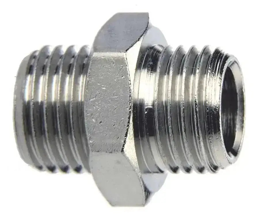 1/8" BSPP EQUAL MALE NIPPLE CAMOZZI 2501 - 1/8 BRASS - AK Valves Ltd