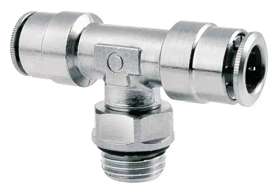 10MM OD TUBE X 3/8" BSPP MALE SWIVEL BRANCH TEE - AK Valves Ltd