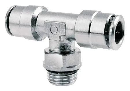 12MM OD TUBE X 3/8" BSPP MALE SWIVEL BRANCH TEE - AK Valves Ltd