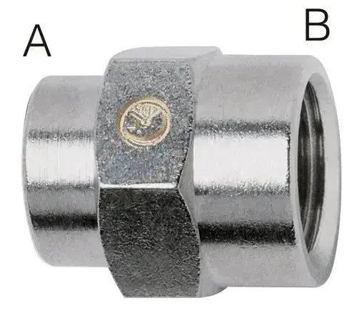 1/4" X 1/2" BSP FEMALE REDUCER CAMOZZI 2553 - 1/4 - 1/2 BRASS - AK Valves Ltd