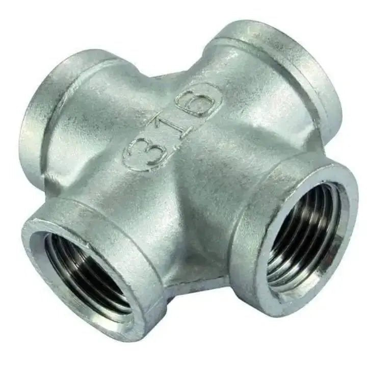 150lb Stainless Steel Equal Cross 4x Female - AK Valves Ltd