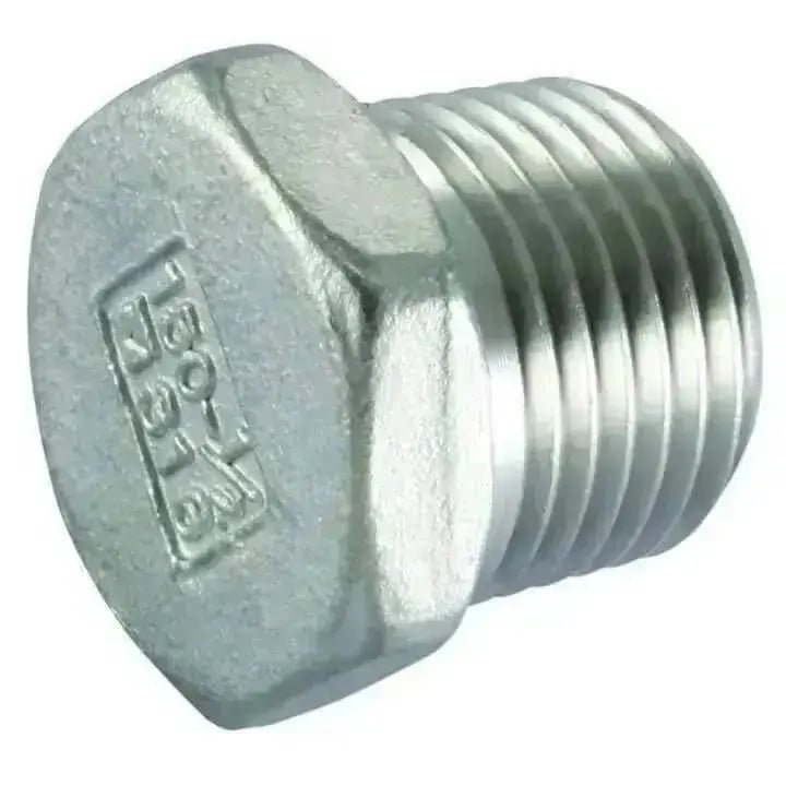 150lb Stainless Steel Hollow Hexagon Plug Male - AK Valves Ltd