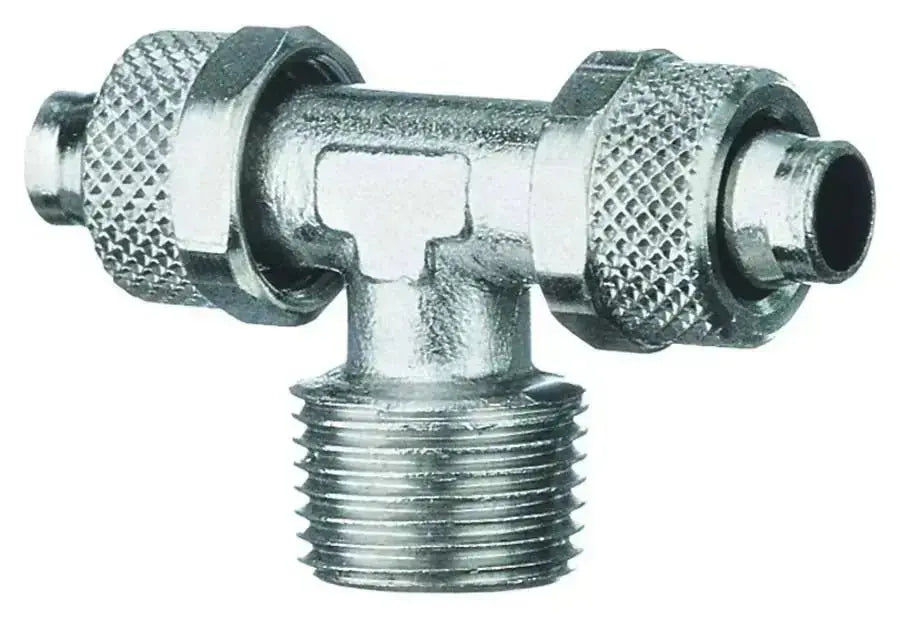 15MM OD X 12.5MM ID TUBE 1/2" BSPT M STUD RAPID TEE - AK Valves Ltd