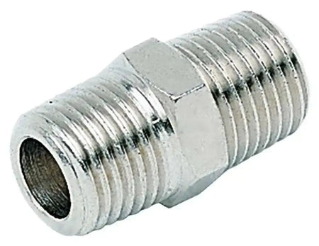 1/8" BSPT Male Thread Brass Plated Equal Connector - AK Valves Ltd