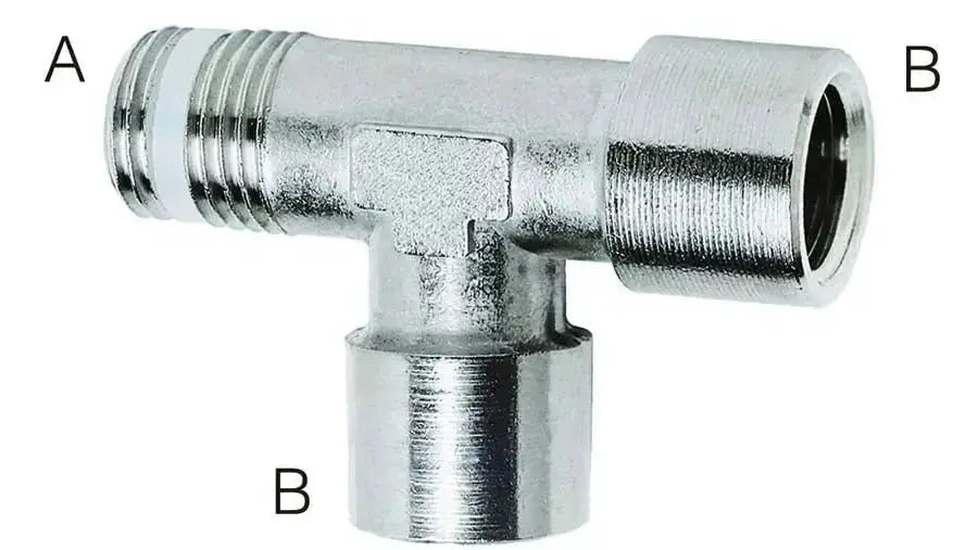 3/8" BSPT X 3/8" BSP THREAD BRASS MALE OFF SET/FEMALE TEE - AK Valves Ltd