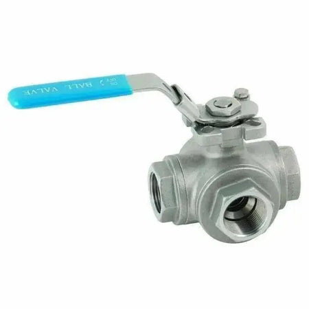 3 Way L Port Stainless Steel Ball Valve - AK Valves Ltd