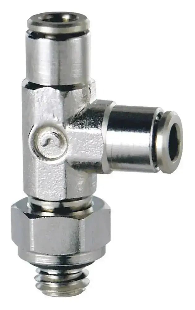 3MM OD TUBE X M5 MALE SWIVEL RUN TEE WITH O RING - AK Valves Ltd