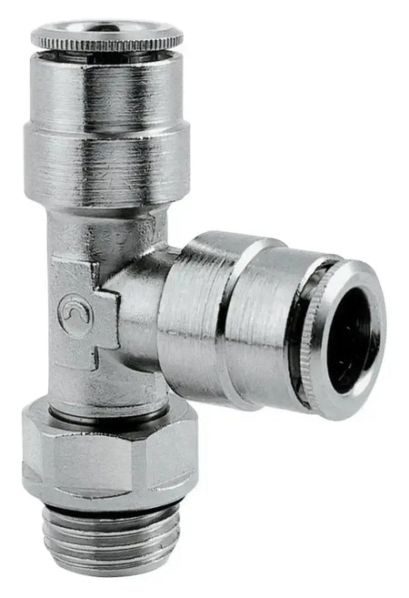 4MM OD TUBE X M5 MALE SWIVEL RUN TEE - AK Valves Ltd