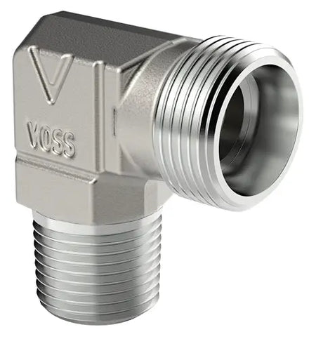 4MM X R1/8" MALE STUD ELBOW BSPT THREAD EXTRA L/S B/O VOSS