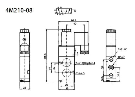 4M210 - 08 NAMUR Solenoid Valve 1/4" Body - AK Valves Ltd