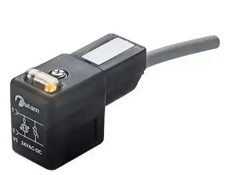 FORM B DIN CONNECTOR IND 6o/cE 11mm PIN SPACING115V LED 3mCBL - AK Valves Ltd