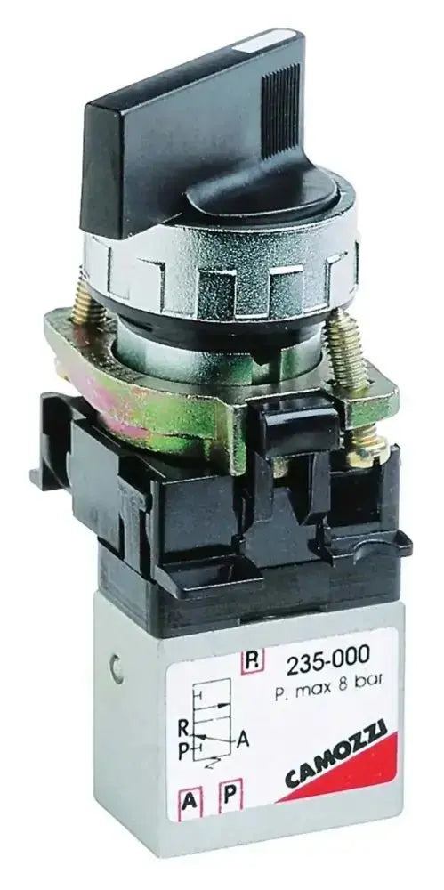 MANUAL VALVE SELECTOR SWITCH 2 - POSITION 3/2 NC 4mm TUBE - AK Valves Ltd