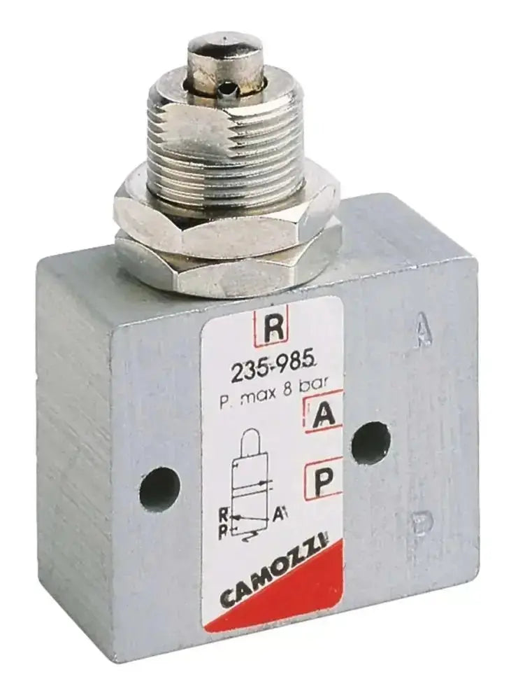 SERIES 2 MECH OP MINIVALVE 4mm PORT 3/2 P/MOUNTED PLUNGER - AK Valves Ltd