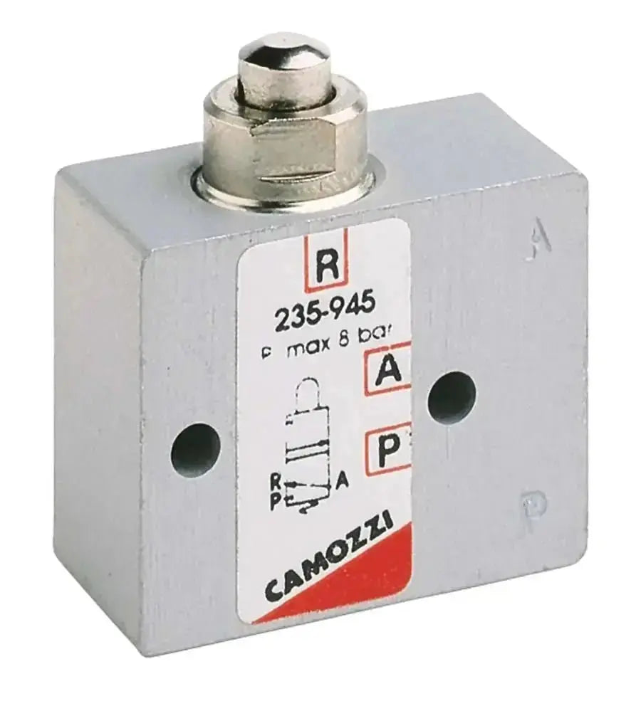 SERIES 2 MECH OP MINIVALVE 4mm PORT 3/2 PLUNGER - AK Valves Ltd