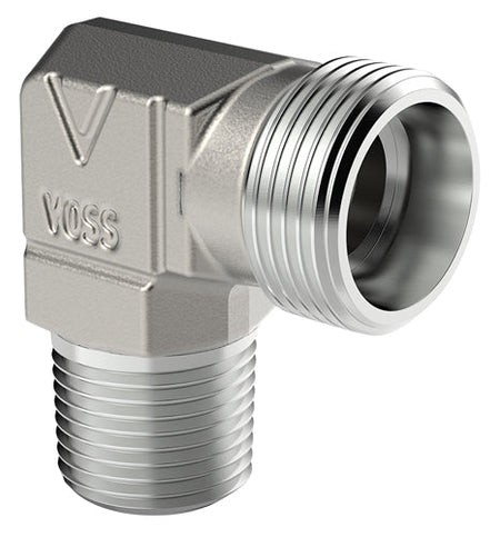 10MM OD X 3/8" NPT MALE STUD ELBOW HEAVY SERIES B/O VOSS