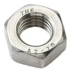 A2 Stainless Hex Full Nut - AK Valves Ltd