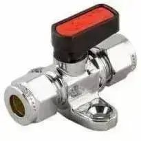 Aignep Art. 6500 Mini Ball Valve 8mm Compression x Compression Foot Mounted - AK Valves Ltd