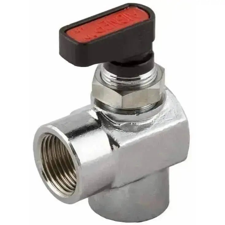 Aignep Art. 6720 Mini Angle Ball Valve BSPP Fem x Fem - AK Valves Ltd