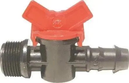 AK Mini Plastic Ball Valve BSP Male x Hose Barb - AK Valves Ltd