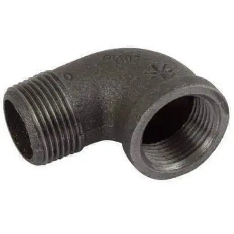 Black Malleable Iron 90° Equal Elbow M x F - AK Valves Ltd