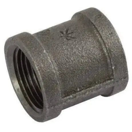 Black Malleable Iron Equal Socket Female x Female - AK Valves Ltd