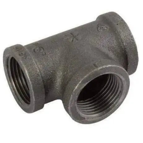 Black Malleable Iron Equal Tee - AK Valves Ltd