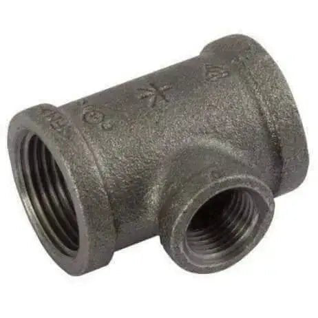 Black Malleable Iron Reducing Branch Tee - AK Valves Ltd