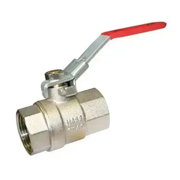 Brass Ball Valve with Locking Red Lever – BSPT - AK Valves Ltd