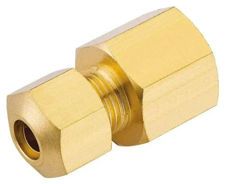 Brass Female Connector - Imperial Compression - AK Valves Ltd