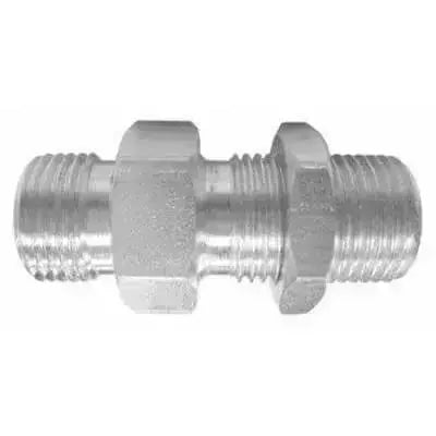 BSPP Cone x Cone Male x Male Bulkhead c/w Locknut Hydraulic Adaptor - AK Valves Ltd