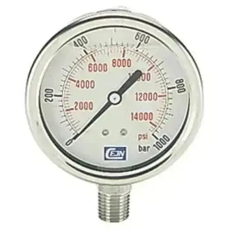 Cejn 63mm Dial Pressure Gauge Bottom Entry 0 - 1000 Bar/0 - 14500 psi - AK Valves Ltd