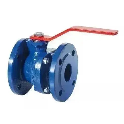 Ductile Iron Ball Valve FKM Seal Red Handle - AK Valves Ltd