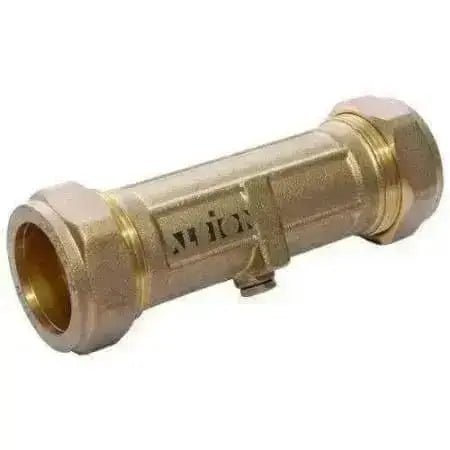 DZR Brass Double Check Valve WRAS Approved Compression Ends - AK Valves Ltd