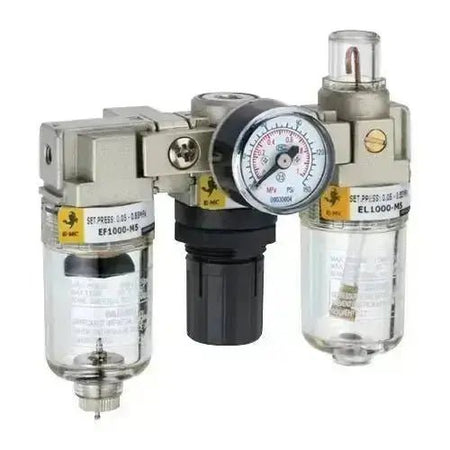 EMC G1/4 F+R+L 25 Micron Element Auto Drain c/w Gauge & Bracket - AK Valves Ltd