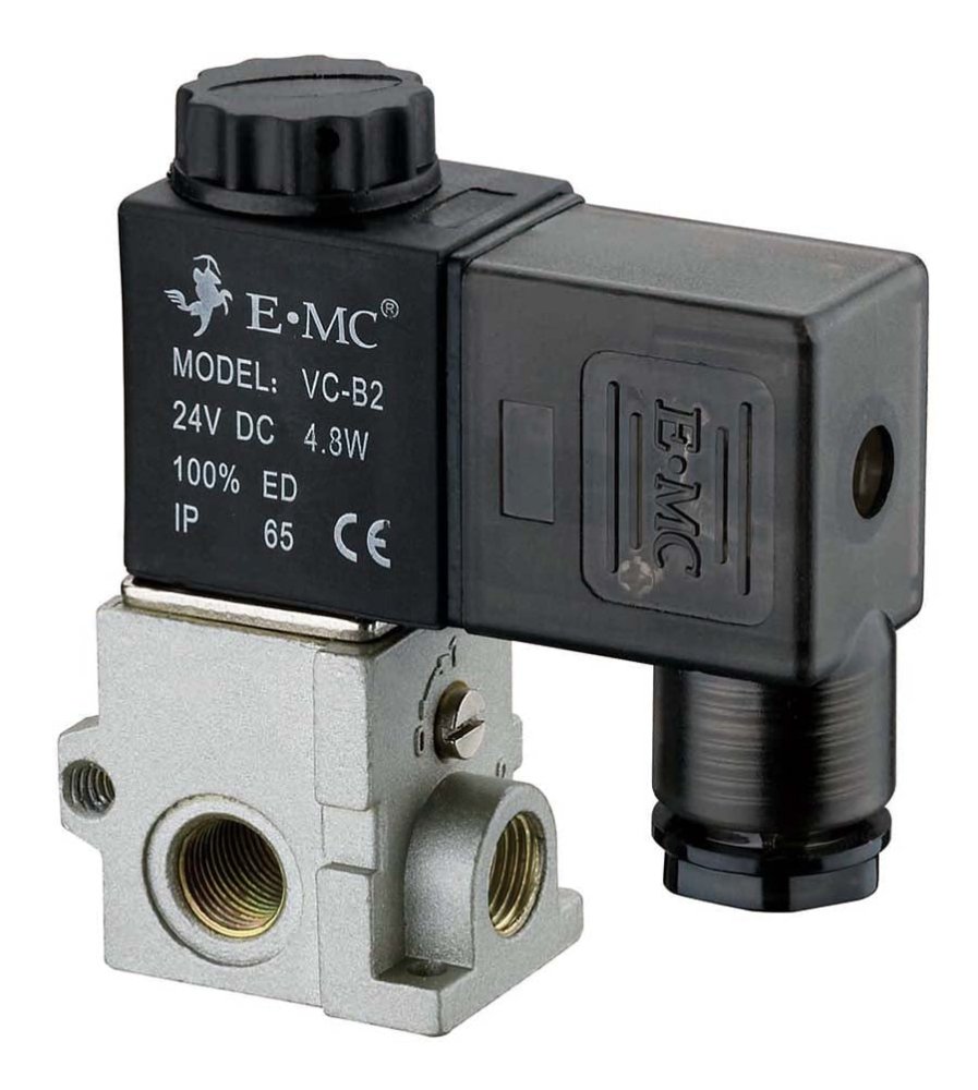 EMC VP Series 3/2 Solenoid Valve 1/8" Ported 24 VDC - AK Valves Ltd