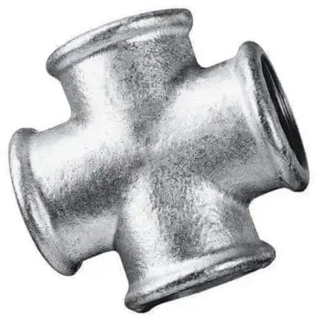 Galvanised Malleable Iron Equal Cross Female - AK Valves Ltd