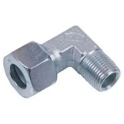 Light (L) Hydraulic Compression Male Stud Elbow BSPT - AK Valves Ltd