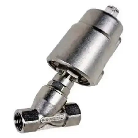 Pneumatic Angle Piston Valve Normally Closed - Liquids - AK Valves Ltd