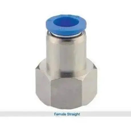 Pushin Female Straight Connector - AK Valves Ltd